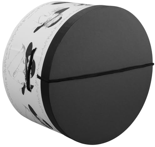 McBURN Boite a Chapeau Portrait Femme - Boite pour Accessoires Hiver Automne Ete Printemps Printemps-ete - 39 cm Blanc