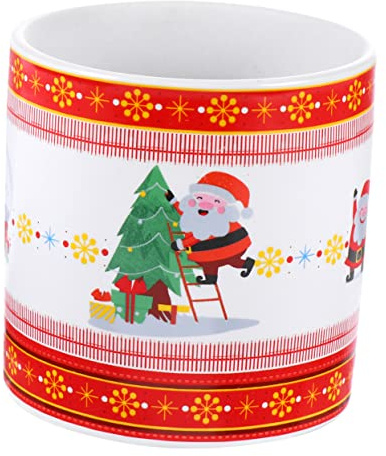 POPETPOP Pot De Fleurs Céramique à Motifs De Noël Pot pour Bonsaï Décoratif Intérieur Originaux sans Plante