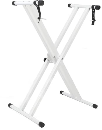 Keyboard Stand Doppel X Klavier Keyboard Stand, Musik Klavier Keyboard Stand für elektronische Klavier Keyboard Höhe Breite Einstellbare rutschfeste Tasten für 54 bis 88 Tasten