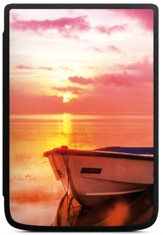 DeinDesign Coque pour liseuse Compatible avec Vivlio Touch HD Plus Etui pour liseuse Protection pour liseuse Coucher du Soleil Barque Mer