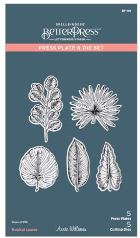 Spellbinders BP-155 Tropical Leaves Press Plate & Die Set from The Propagation Garden Collection by Annie Williams