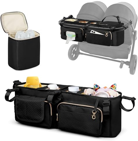 Prokva Organizador para cochecito doble con City Mini GT2/ BOB, Negro