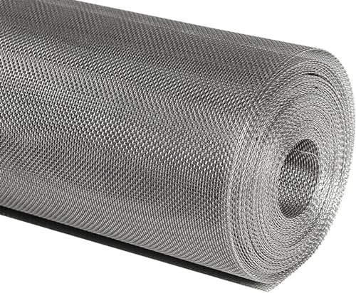 Drahtgitter Edelstahl Gitter 8 / 20 Mesh Drahtgeflecht Feinmaschig 1x5m 1x10m 1x15m Bildschirm Mesh Volierendraht Filternetz Metallgitter Kleintierzaun Maschendrahtzaun Für Mäuse(Color:8 Mesh,Size:1x7