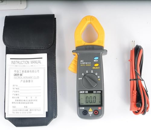 Taiwan Quality DER EE DE-3103 DC/AC Clamp Meter Pocket Size Voltmeter Auto Power Off DC/AC Pliers Auto Range TRMS Ammeter MAX Hold High Accuracy Digital Clamp Multimeter True RMS clamp Multi testers
