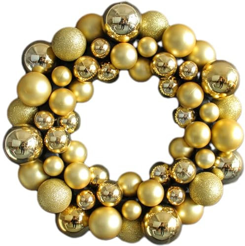 Dinntty Weihnachtskugel-ringkranz, Weihnachts-fensterkränze Bunten Kugeln, Hängender Kranz Für Drinnen Und Draußen, Hochzeit, Geburtstag, Dekoration