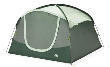 THE NORTH FACE Sequoia 4 Tent - Four-Person Waterproof Camping Tent, Spacious & Easy to Set Up, 2 Zipper Doors, Agave Green/Granny Smith, One Size