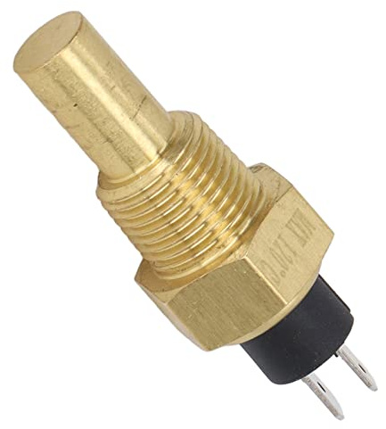 Sensor de Temperatura del Agua Aleación de Aluminio Motor Sensor Emisor de Temperatura del Agua Reemplazo del Sensor de Temperatura del Agua del Combustible para NPT3/8 6‑24V