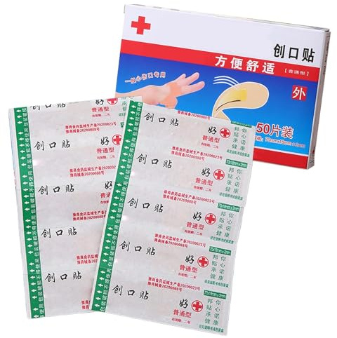 Lunaobrik Pneus pour plaies, bandages respirants pour plaies - Bandes de connexion étanches, 50/100 comptage tissu flexible pansement respirant, autocollants de protection fournitures de soins des