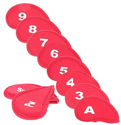 VANZACK 10pcs Portable Golf Covers Scratch Golf Protectors Patterns for Driver Breathable Design for Safeguarding Equipment during Transport