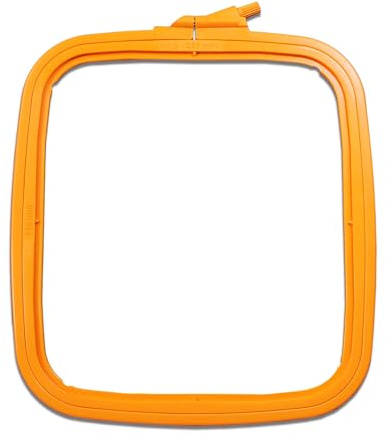 Nurge Stickerei-Kreuzstichrahmen, quadratisch, rechteckig, Kunststoffrahmen, Orange, #3 ~ 195 mm x 220 mm