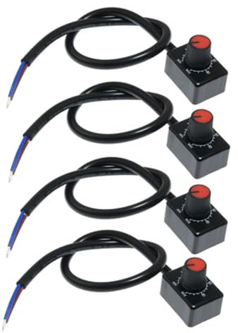 Vocdikficy Dimmer LED con Manopola CC 0/1-10 V, Dimmer Passivo A Bassa Tensione Dimmer PWM per Driver LED Elettronico Dimmerabile 0-10 V o 1-10 V Durevole Facile da Installare Facile da Usare 4 Pezzi