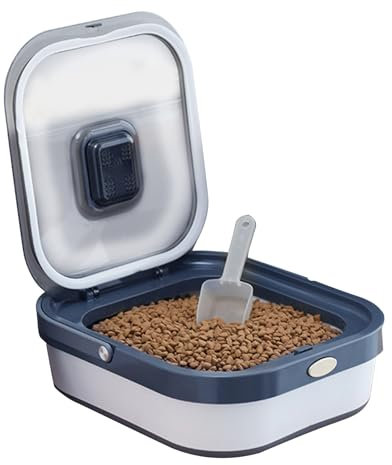 Contenitore Pieghevole Per Alimenti Per Animali - Contenitore Ermetico Per Crocchette Per Cani, Secchio Salvaspazio Per Cibo Secco | Contenitore Per Mangime Con Coperchio Richiudibile, Contenitore Per