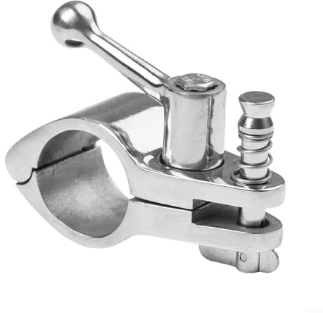 Morsetti per cerniera per tenda da sole in acciaio inossidabile 316 per binario superiore Bimini 22/25 mm, con ganascia scorrevole e cappuccio terminale per un uso durevole su navi marine (25 mm)