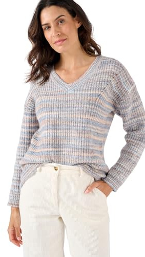 Damart Pull Fil Mouliné Femme Bleu 34/36