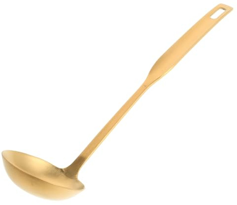 Sosoport Cucharón de Acero Inoxidable Grueso para Sopa y Hot Pot Grande Capacidad Resistente para Servir y Colar Ingredientes Cocina Multifunción
