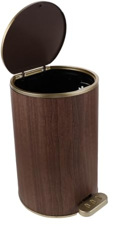 TOYZFRIENDY Plastic Garbage Bin Large Capacity round Lid and Foot Pedal 12l Hands-free Operation Waste Bin for Bathroom and Home