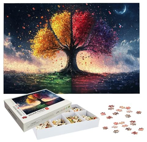 Puzzle 5000 Pezzi Albero della Vita, Puzzle Paesaggio 5000 Pezzi Arte per Adulti e Bambini, Misura: 156.5x105.5 cm, Puzzles Legno per Adulti con Squisita Scatola di Imballaggio, Regalo Donna, -7011