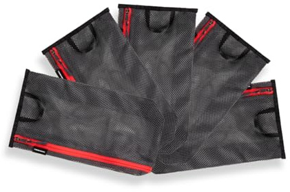 5 kraftiga nätskor organisatörspåsar med dragkedja för förvaring av tennis gym sport 28 x 18 cm överdimensionerade skoväskor
