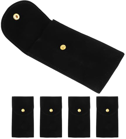 ANDRESLAD Custodia da Viaggio in Velluto per Orologio Singolo con Chiusura a Scatto Porta Orologio da Polso Portatile da 5 Pezzi Protezione Antigraffio per Uomo e Donna per Viaggi e Uso