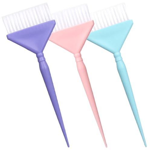 DECHOUS Set de 3 Pinceaux à Coloration Cheveux en Pp Poils en Nylon, Application Uniforme et Lisse, Pratique pour Salon de Beauté ou Usage à Domicile