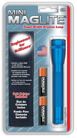 Maglite Mini Maglite AA-Holster-Taschenlampe, Blisterpack, Blau