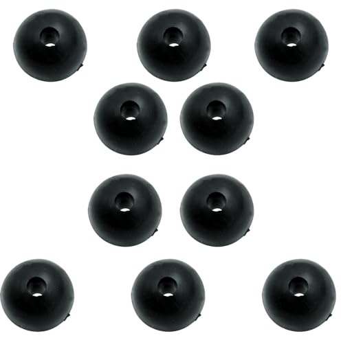 Black Cat Rubber Shock Bead 10Stück Ø10mm