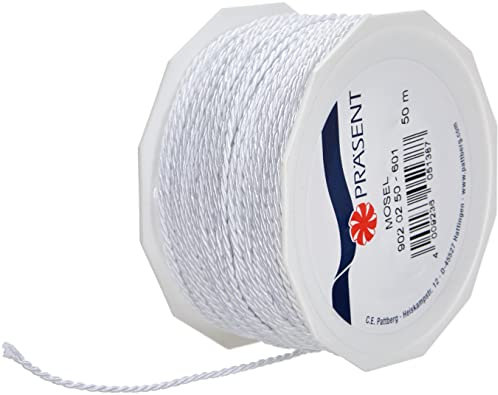 Präsent Mosel - Cordoncino, 2 mm, 50 m, colore: Bianco