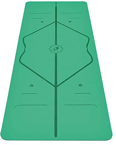 Liforme Reise-Yogamatte - Fortschrittlicher Rutschfester Griff | Ausrichtungssystem, Umweltfreundlich, Schadstofffrei, Schweißresistent, lang, breit, 4,2 mm dick, kostenlose Yogatasche