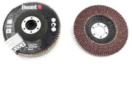 3 Disques Lamelles Plat D. 115 x Al. 22,23 mm Gr. 80 Corindon pour Bois - Métal - Bricolage et artisanat - Beast