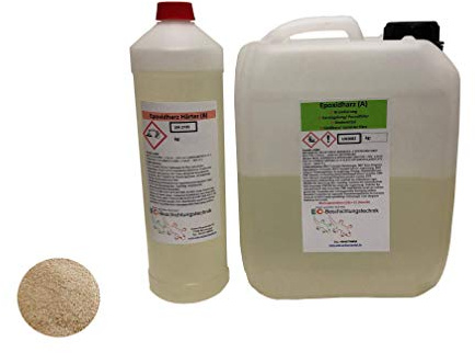 otto-online-handel 4,5KG 2K Epoxidharz Steinteppich Grundierung Set mit 4,5kg feugetrockneter Quarzsand für bis zu 15m² Tiefgrund Bodengrundierung