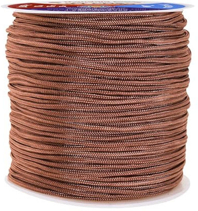 Mandala Crafts Strings Lift Cords - Roman Shades Cord Oak 2mm Nylon Cord - 109 Yds Braided Nylon String