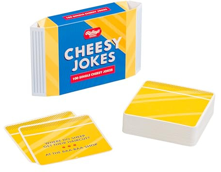 Ridley’s 100 Single Cheesy Joke Cards – Includes 100 Jokes for Kids and Adults, Funny Jokes for Family-Friendly Fun – Makes a Great Gift Idea