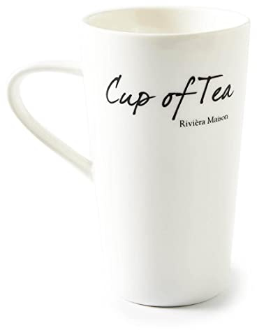 Rivièra Maison - Elegante Kaffee- und Teetassen in O06 - Off White aus P80 Porzellan, 8.5x14x12 cm
