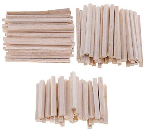 Tubayia 150 palillos de madera para manualidades, para maquetas, manualidades, juguetes
