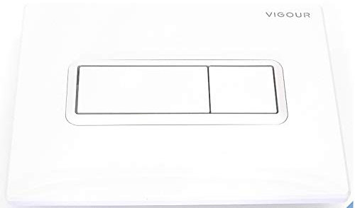 VIS Betätigungsplatte TEES - für WC - 205 x 145 mm - 2-Mengen-Spültechnik - Farbe wählbar (Weiss - VIGTEESN)