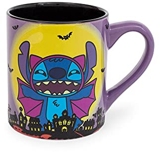 Disney Lilo & Stitch Vampire Ceramic Glitter Mug | Holds 14 Ounces