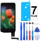 Brinonac Für iPhone 7 Plus Display LCD Touchscreen Digitizer Ersatz Bildschirm Front Komplettes Glas mit Werkzeug und Display Schutzfolie (5,5, Schwarz)