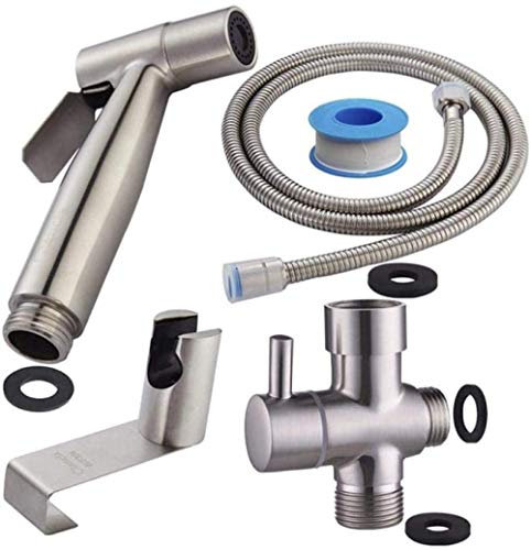 SLRMKK Hand Bidet Sprayer, Hand Bidet Bidet Wasserhähne Toilettenschlauch Bidet Sprayer WC Sprayer Kit Bestes persönliches Sanitär-Duschset - Toilettenbegleiter WC Waschmaschine Zubehör Toiletten