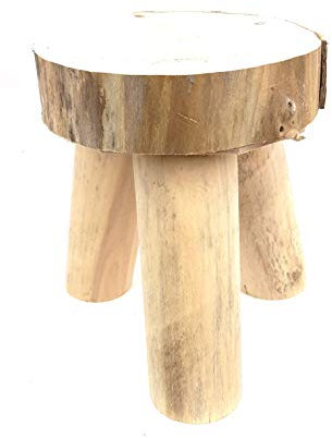 Marszolik Kinderhocker klein H: 25,5 cm Garten Hocker aus Massivholz Möbel aus Holz…
