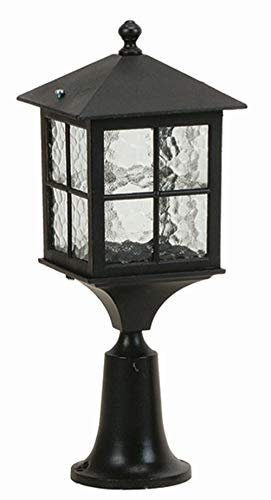 Licht-Erlebnisse Wegeleuchte außen Schwarz 46cm IP43 Rustikal regengeschützt E27 Außenlampe Laterne Garten MANREDO