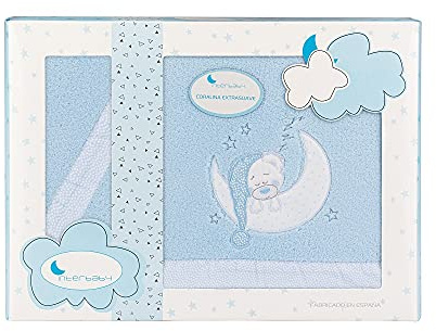 Interbaby Bettwäsche Set für Babywiege - ModellBear Sleeping in blau