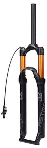 LvTu Stoßdämpfer Luftgabel (Mountainbike) 26/27,5/29 Zoll, 1-1/8 Legierung MTB Federgabel Manuelle Sperre/Fernverriegelung (Color : Straight Remote Lockout, Size : 29)
