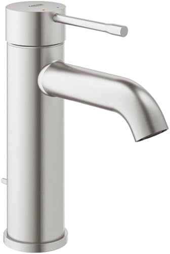 Grohe Waschtisch-Einhebelmischer Essence supersteel, S-Size, mit Ablaufgarnitur