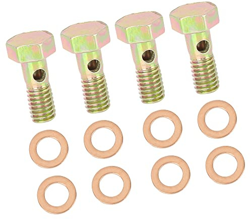A ABSOPRO 4 Stück Banjo Schrauben Bremsanschluss Adapter M6x1.0mm Gewinde