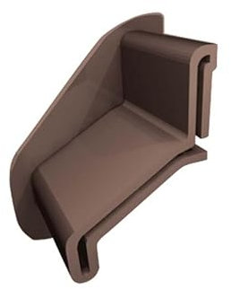 Renoplast® Deflector de pared para perfil de alero K30 Marrón | Derecha + Izquierda | Acabado de terrazas | Suelos de baldosas sobre mortero adhesivo | Sistemas de drenaje de agua | Perfil angular