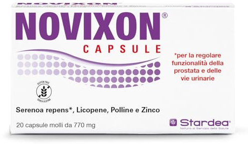 Prostata Serenoa Repens Novixon - Licopene E Zinco - 20 Capsule STARDEA | Con Polline - Per Il Benessere Della Prostata E Delle Vie Urinarie Dell'Uomo - 20 Capsule Vegetali