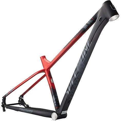 Mountainbike-Rahmen 29er Hardtail XC MTB-Rahmen S/M/L Aluminium-Legierung Rahmen Mit Steckachse 12 * 142mm Scheibenbremse Interne Verlegung Rennsport-Rahmen (Color : Red, Size : S/Small)