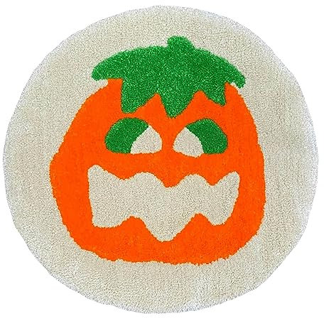 80 × 57cm Halloween Teppich Urlaubsteppich Willkommensteppich Rutschfeste Türmatte Indoor Warm Soft Fußabtreter Polyester-Teppich Waschbar Plüschteppich Thanksgiving Kinderteppich (05-C, One Size)