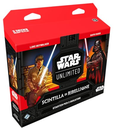 Asmodee Star Wars: Unlimited TCG Scintilla di Ribellione, STARTER SET 2 GIOCATORI, Gioco di Carte Collezionabili per Bambini e Adulti, 12+ Anni, 2+ Giocatori, 20+ min., Edizione in Italiano
