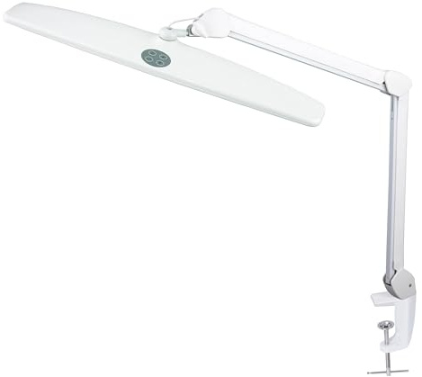 Neatfi Elite HD XL Arbeitsleuchte | 55,9 cm Breite | 2.260 Lumen | 3 Farbtemperatur-Modi | Stufenlos dimmbare Schreibtischlampe (Weiß, 58 CM)